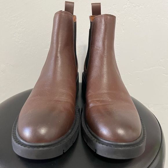 Coach Lyden Lug Chelsea Leather Boot Brown Women's 8.5B - Picture 5 of 7